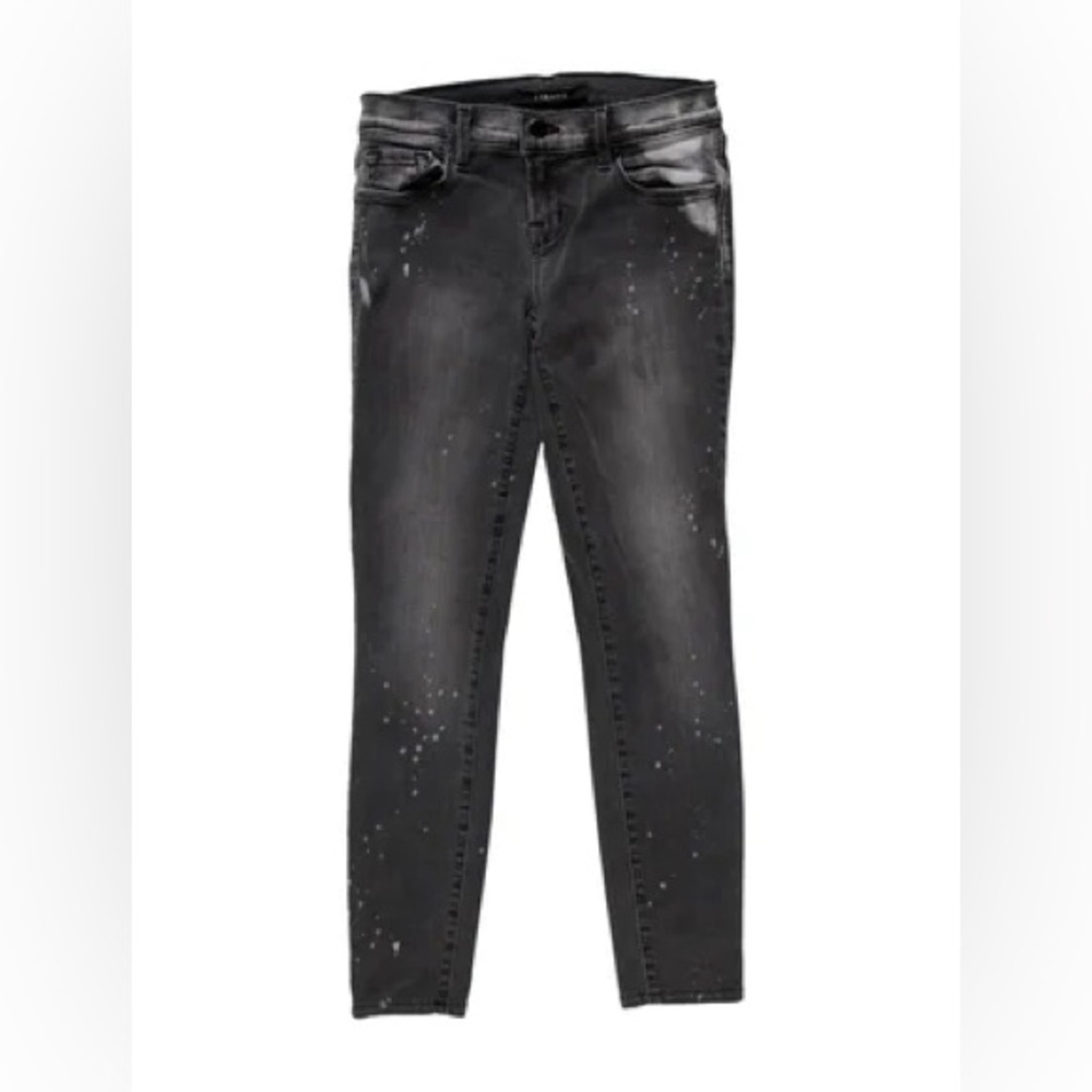 J brand skinny leg black ripped jeans size 26 distressed. Lightly worn